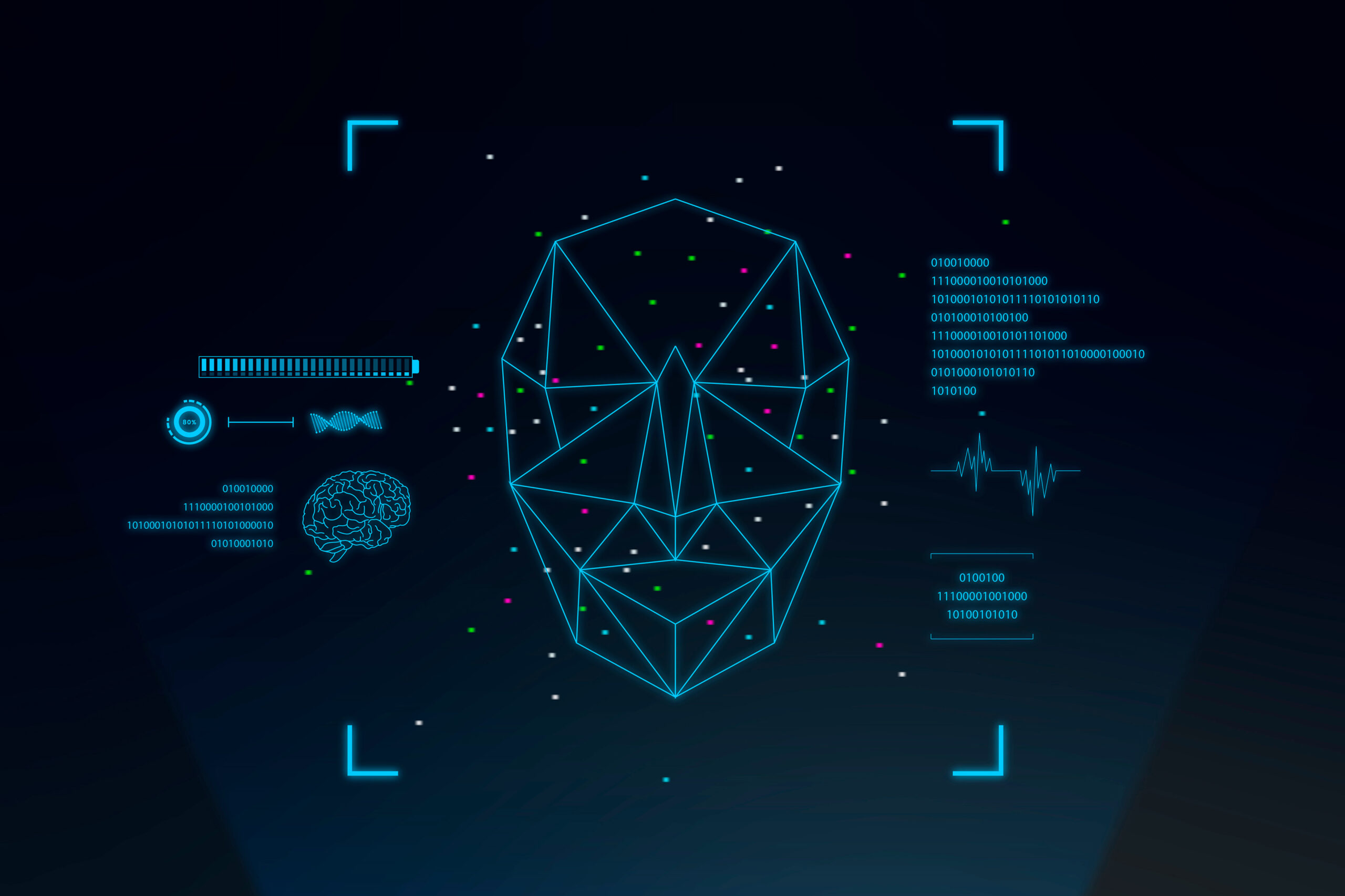 Face recognition AR hologram screen smart technology Face recognition AR hologram screen smart technology